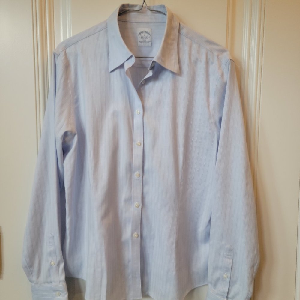 Brooks Brothers Light Blue Striped Button-Down Shirt